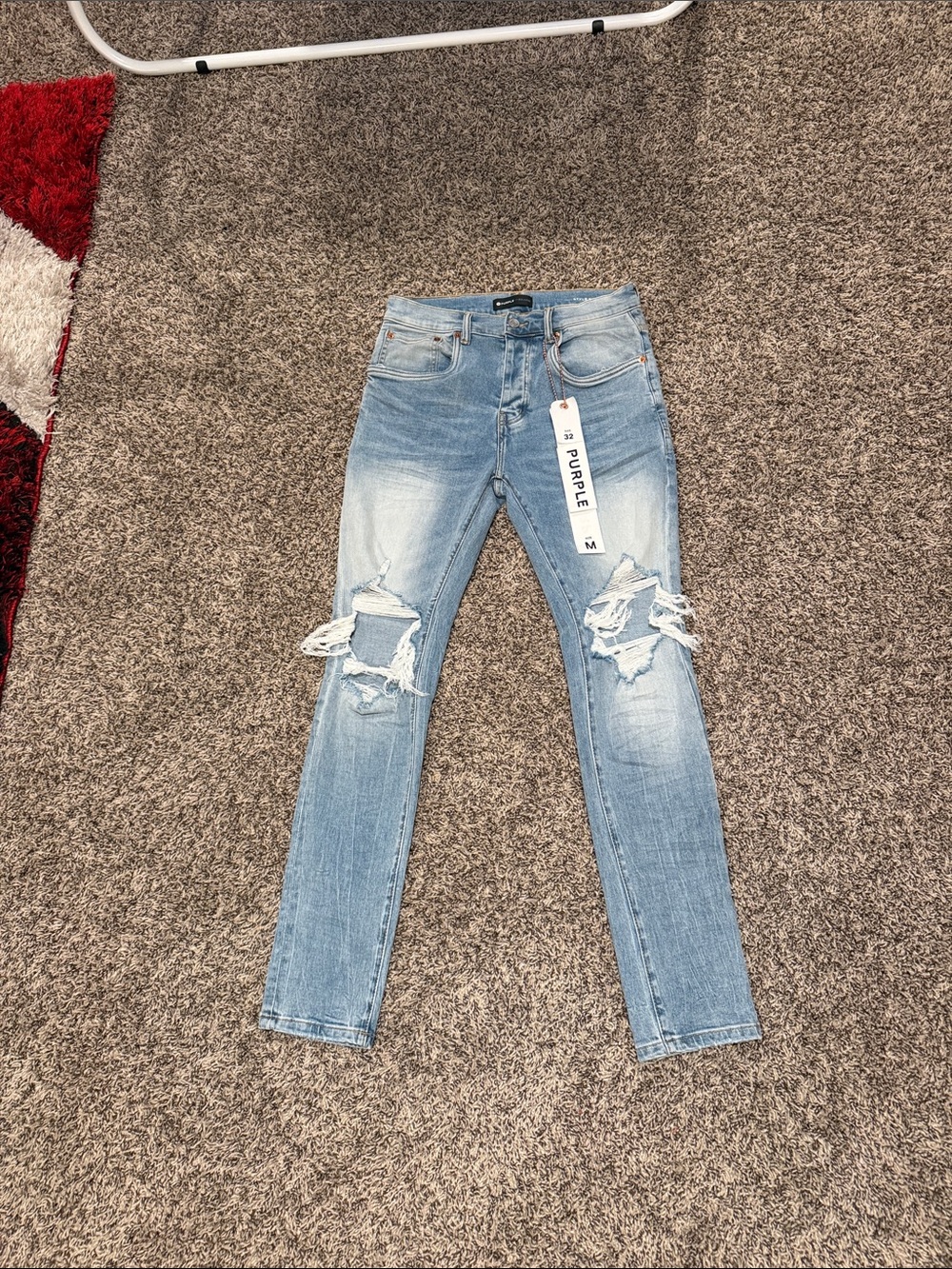 Purple jeans